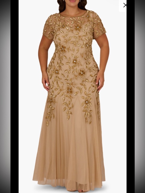 Adrianna Papell Dresses & Skirts - Adrianna Papell Beaded Gown,New,NoMissing Beads,ChampagneGold.actualColor#1-3